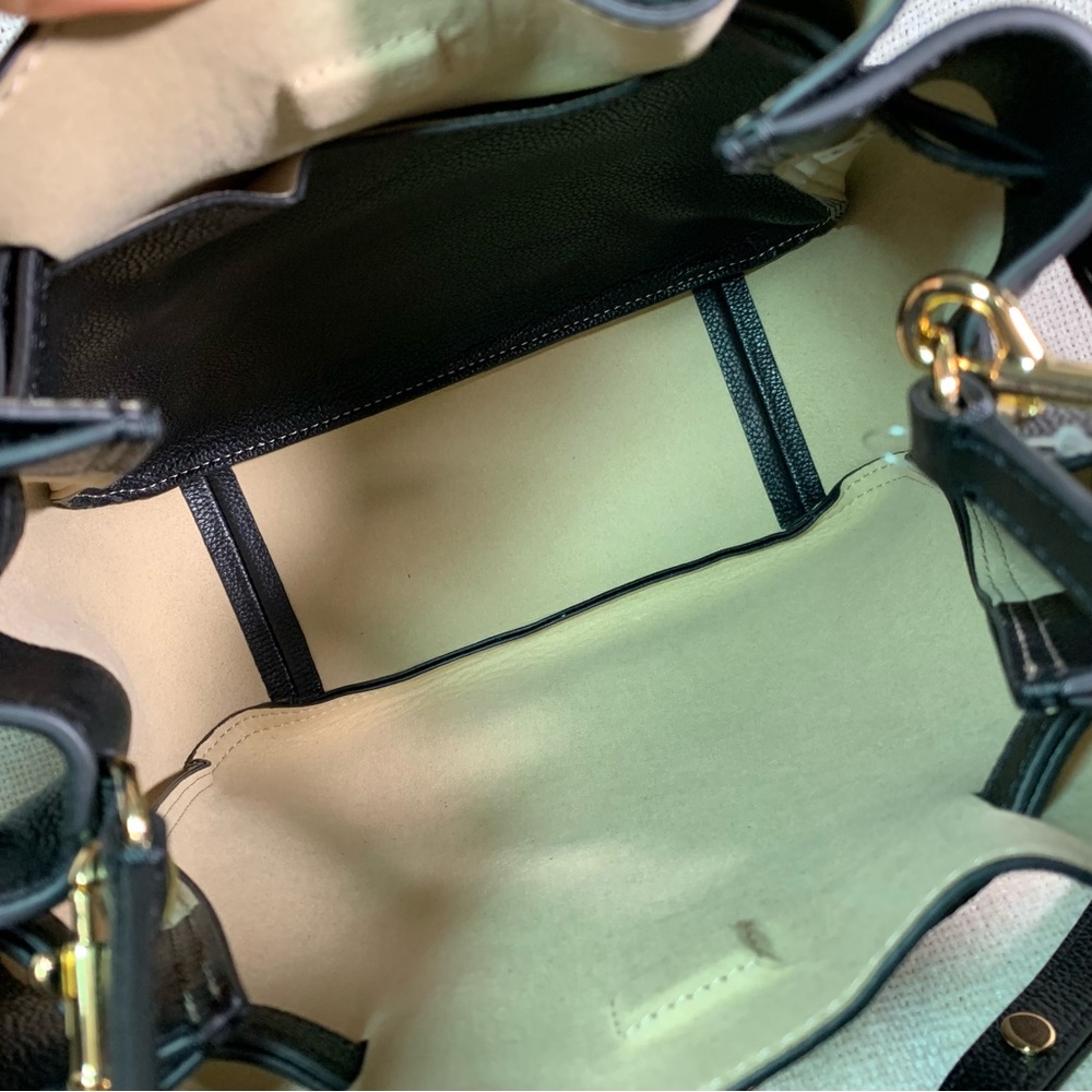 NEW Tory Burch Romy Black Bucket Bag/Satchel/Shoulder/Crossbody/Drawstring Tote - Picture 9 of 13